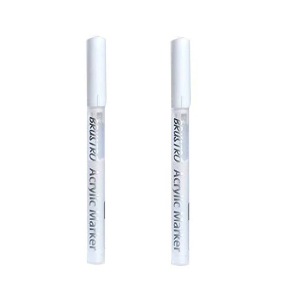 Brustro Acrylic Markers White Bold