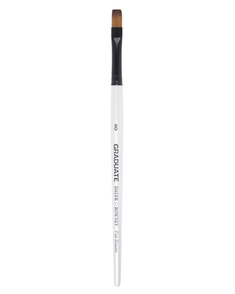 Daler Rowney Flat Brushes Size 8 Suitable for Oil, Acrylic, Watercolour, Goauche, Poster Colours