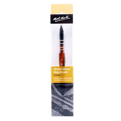 Mont Marte Mop Brush Size 14, Short Handle, Watercolour