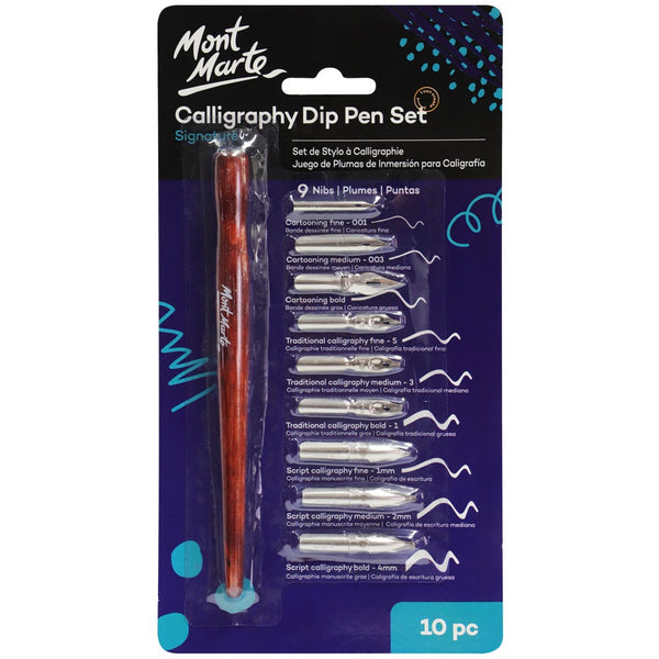 Mont Marte Calligraphy Dip Pen 10 pcs set