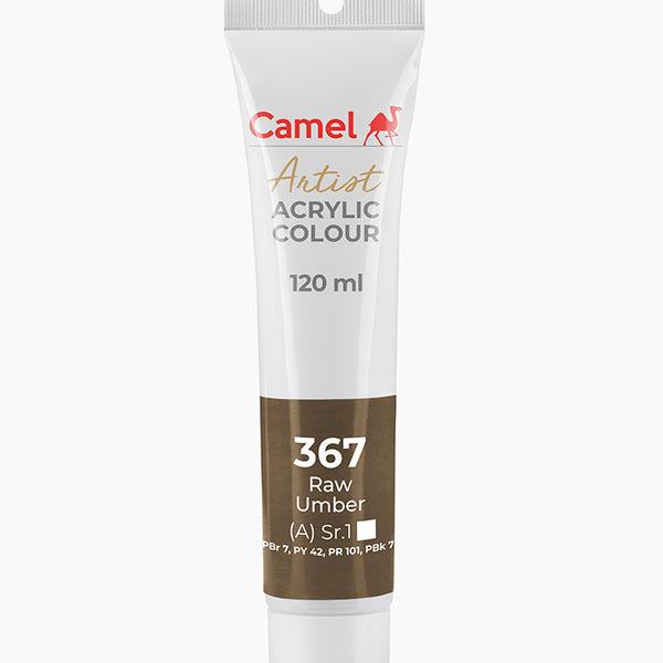 Camel Acrylic Colour Raw Umber 120ml
