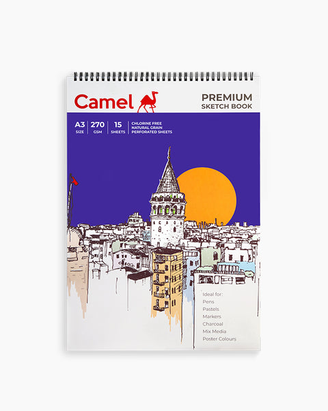 Camel PremiumSketchBook 270GSM A3 15 Sheets