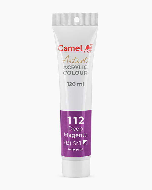 Camel Acrylic Colour Deep Magenta 120ml