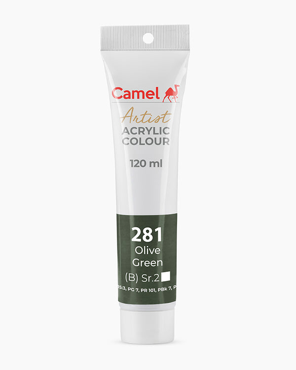 Camel Acrylic Colour Olive Green 120ml