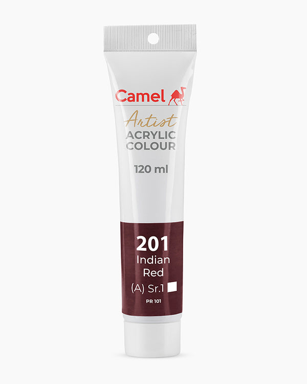 Camel Acrylic Colour Indian Red 120ml