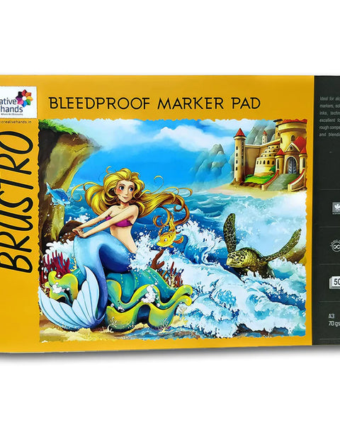 Brustro Bleed Proof Marker Papers Glued Pad A3, 70 GSM, 50 Sheets