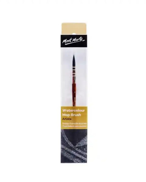 Mont Marte Mop Brush Size 2, Short Handle, Watercolour