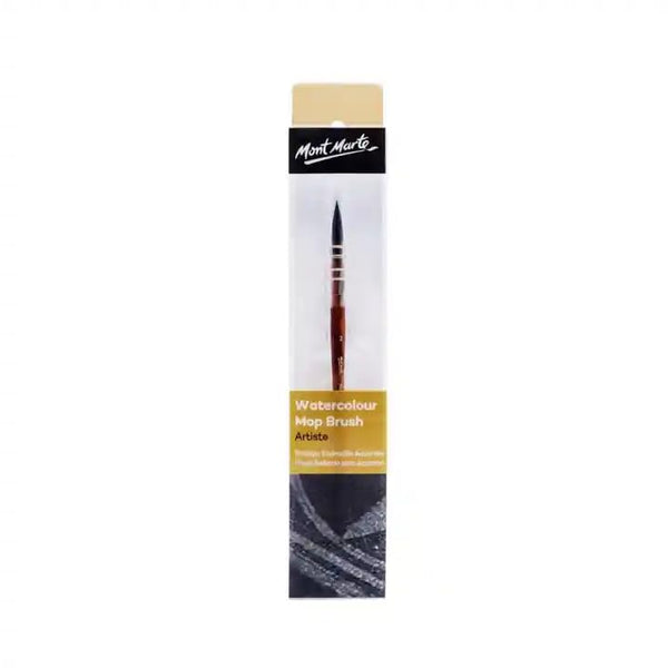 Mont Marte Mop Brush Size 2, Short Handle, Watercolour