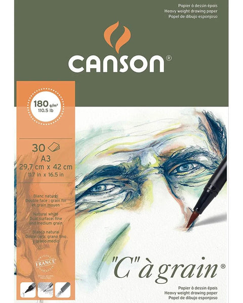Canson Ca" Grain Sketch Book Hard Bound A3, 180 GSM, 30 Sheets