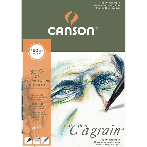 Canson Ca" Grain Sketch Book Hard Bound A3, 180 GSM, 30 Sheets