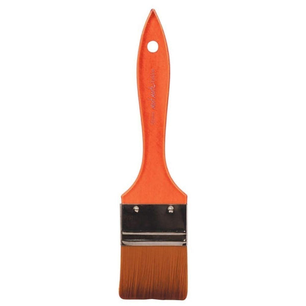 Mont Marte Inch Brush 50mm, Suitable for Oil, Acrylic, Watercolour, Goauche, Poster Taklon, Short Handle