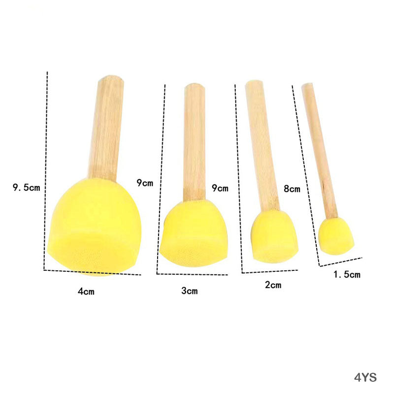 Sponge Brushes 4 pieces set
