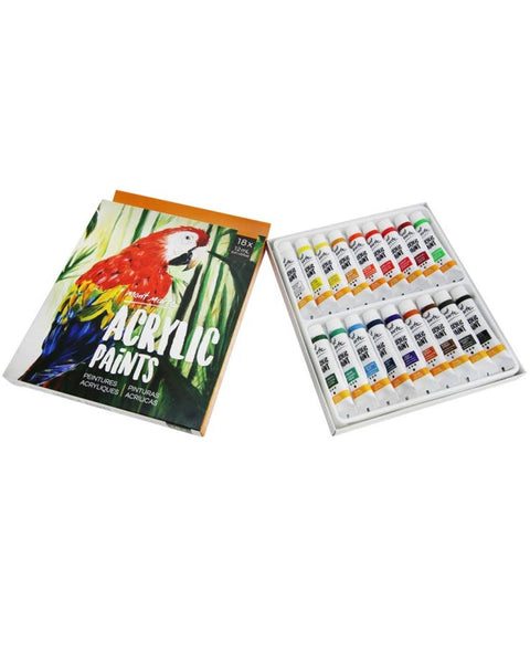 Mont Marte Acrylic Paint Set 18 Shades 12ml each