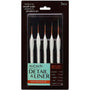 Mont Marte Detail Brush Set of 5 Suitable for Oil, Acrylic, Watercolour, Goauche, Poster Detail & Liners, Short Handle