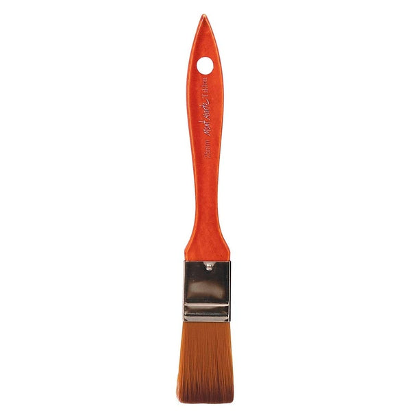 Mont Marte Inch Brush 25mm, Suitable for Oil, Acrylic, Watercolour, Goauche, Poster Taklon, Short Handle