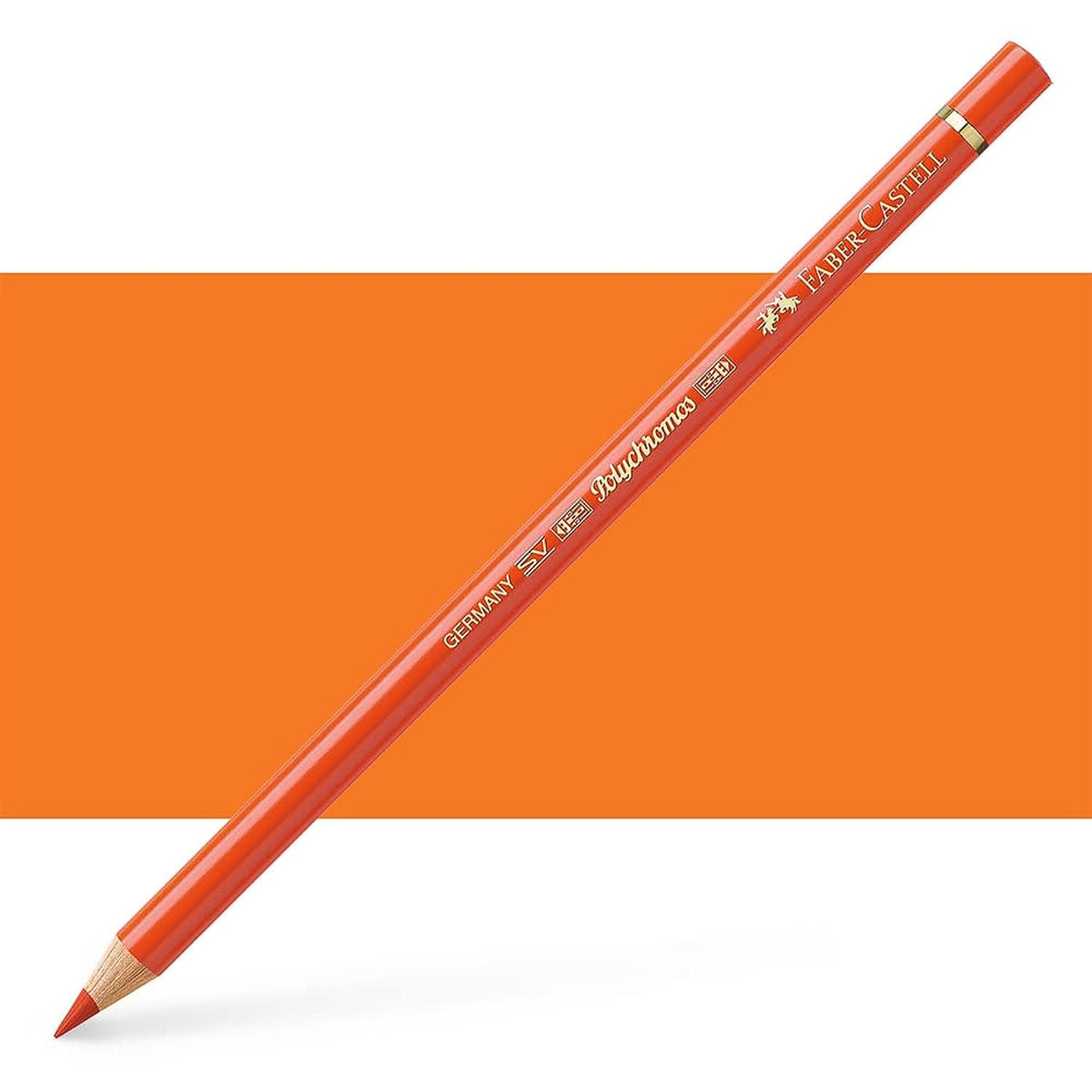 Faber Castell Polychromos Colour Pencils Dark Cadmium Orange