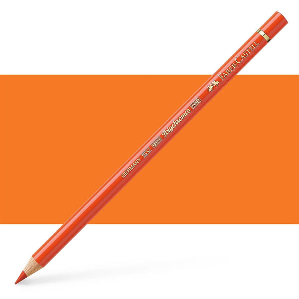 Faber Castell Polychromos Colour Pencils Dark Cadmium Orange