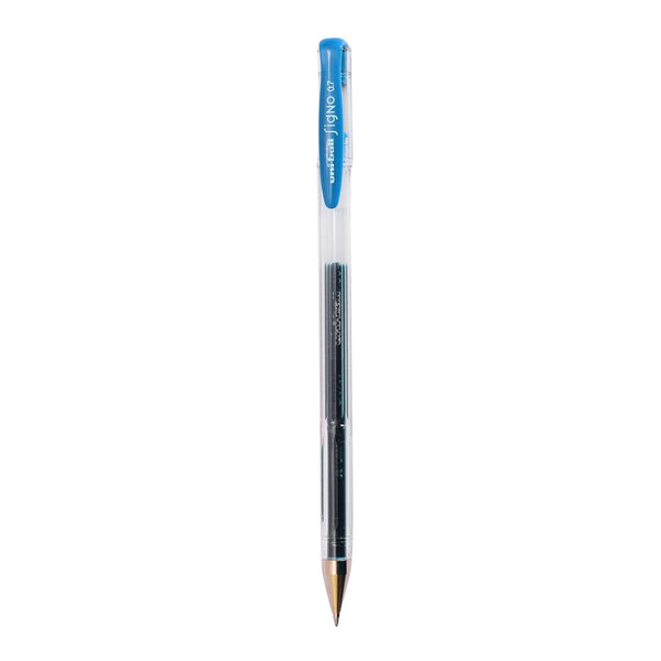 Uni Mitsubhishi Gel Pens Light Blue Cap Fine