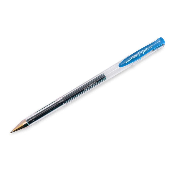 Uni Mitsubhishi Gel Pens Light Blue Cap Fine