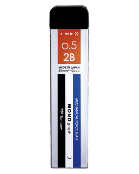 Tombow Mechanical Pencil Leads Black 0.5mm, 2B