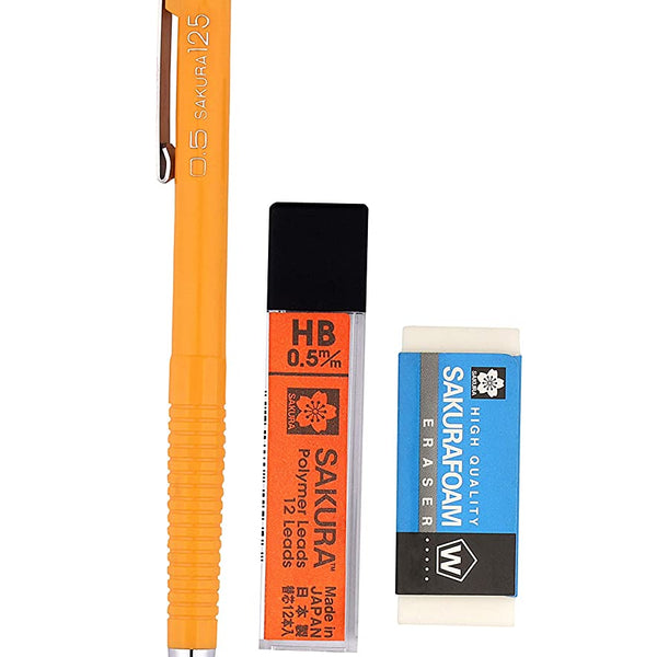 Sakura Mechanical Pencil Combo Pack Yellow 05mm HB