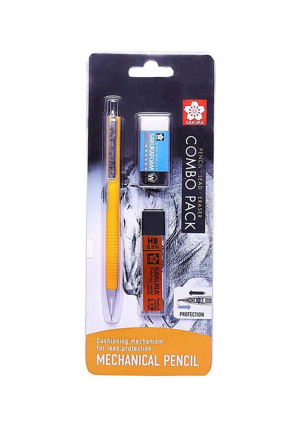 Sakura Mechanical Pencil Combo Pack Yellow 05mm HB
