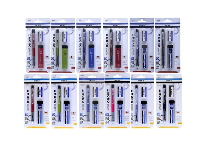 Tombow Monograph Mechanical Pencil value Pack Lime 0.3m