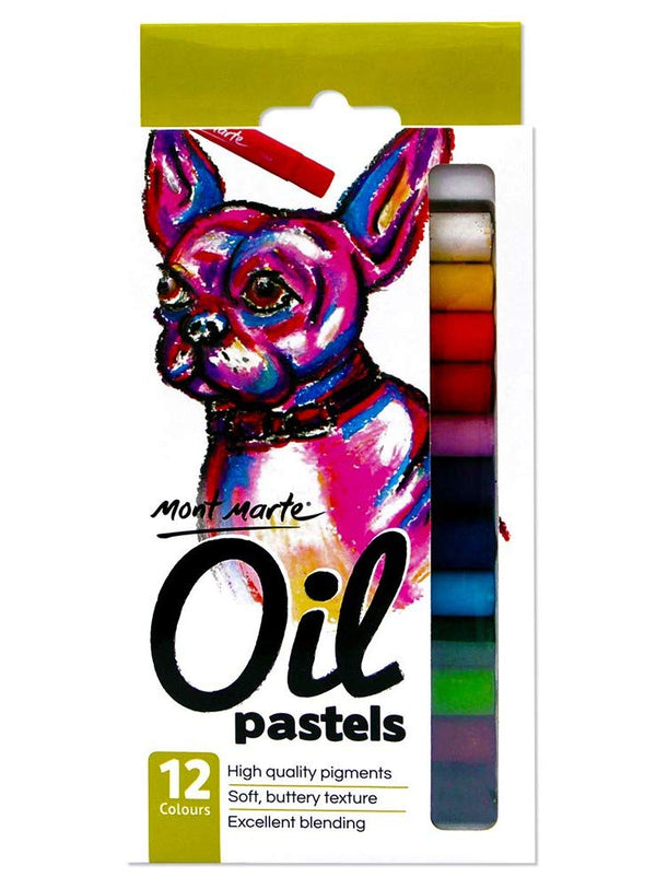 Mont Marte Oil Pastels Set of 12 Shades
