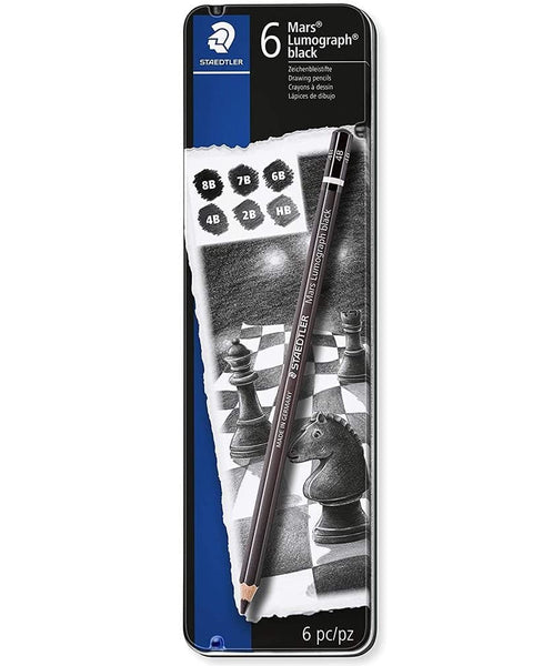 Staedtler Lumograph Black Pencil set of 6