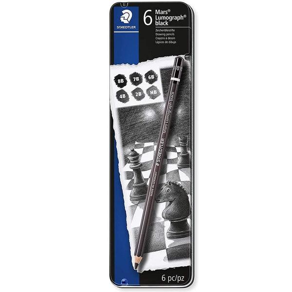 Staedtler Lumograph Black Pencil set of 6