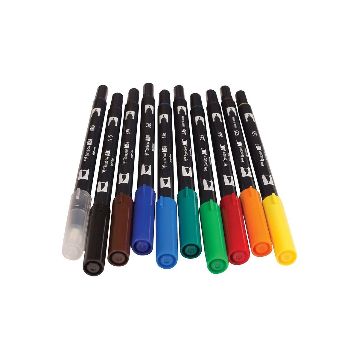 Tombow ABT Brush Pen Set Primary Dual Tip set of 10