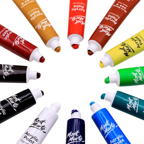 Mont Marte Acrylic Paint Set 12 Shades 12ml each