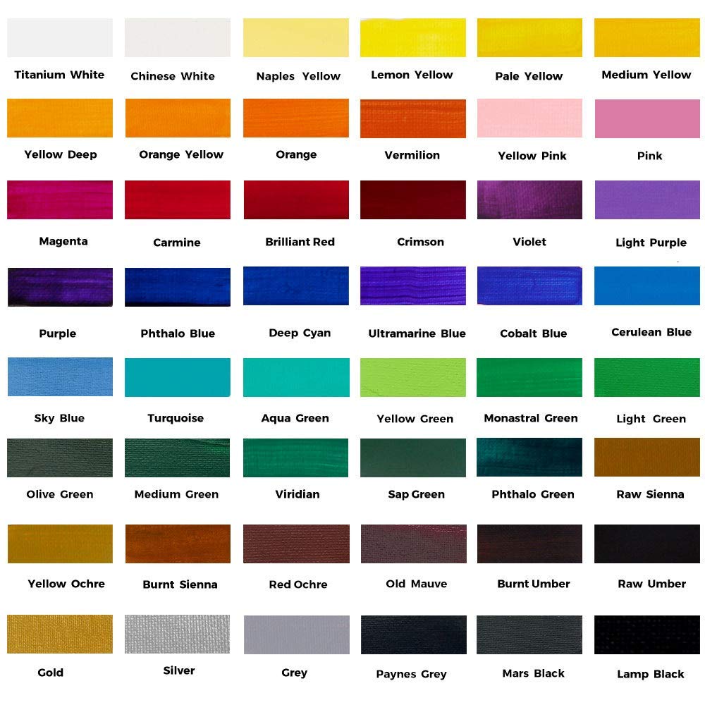 Mont Marte Acrylic Paint Set 48 Shades 36ml each