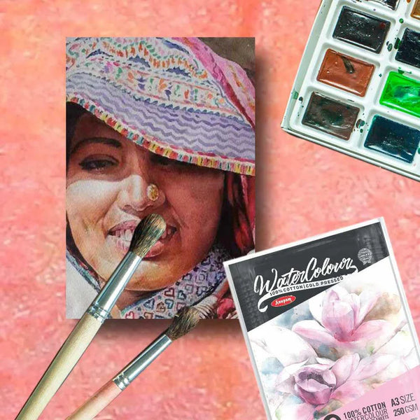 Anupam 100% Cotton WaterColor Sheet ColdPress 250G A4 10 Sheet