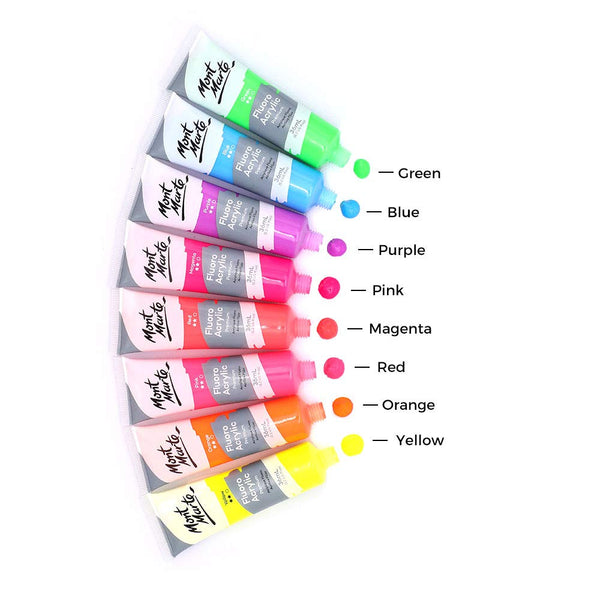 Mont Marte Acrylic Paint Set 8 Shades 36ml each