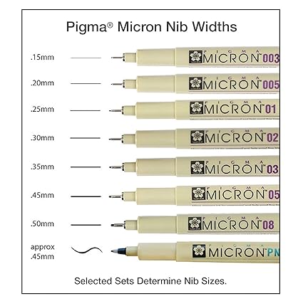 Sakura Pigma Micron Pen Set Of 10 Black