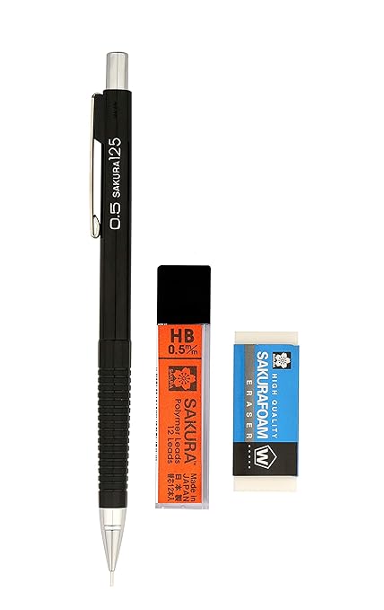 Sakura Mechanical Pencil Combo Pack Black 0.5mm HB