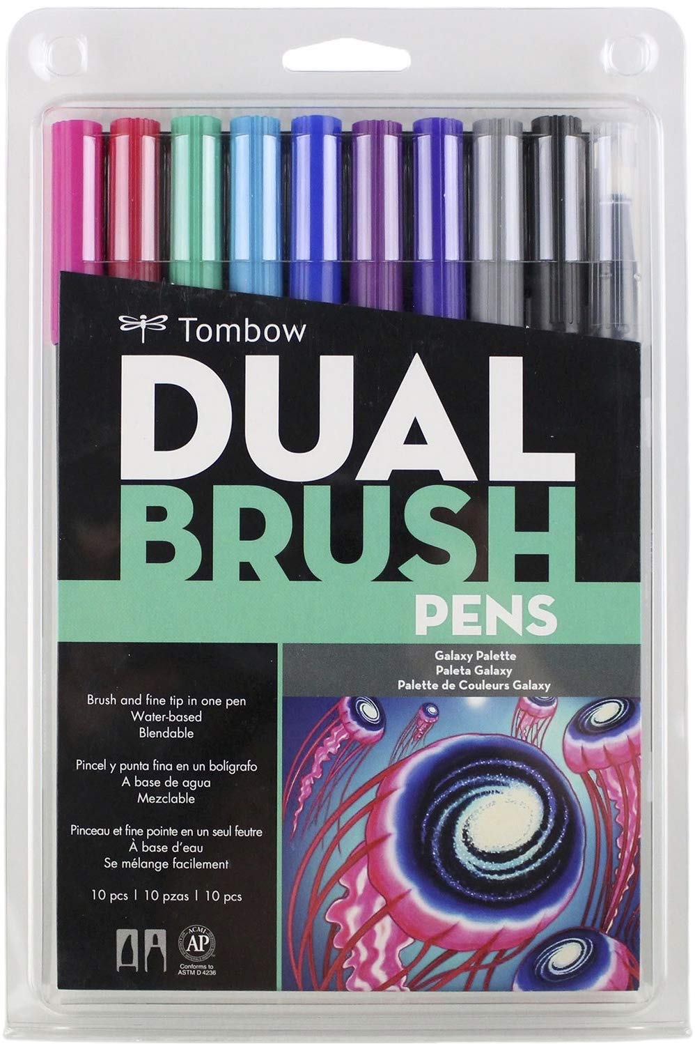 Tombow ABT Brush Pen Set Galaxy Dual Tip set of 10