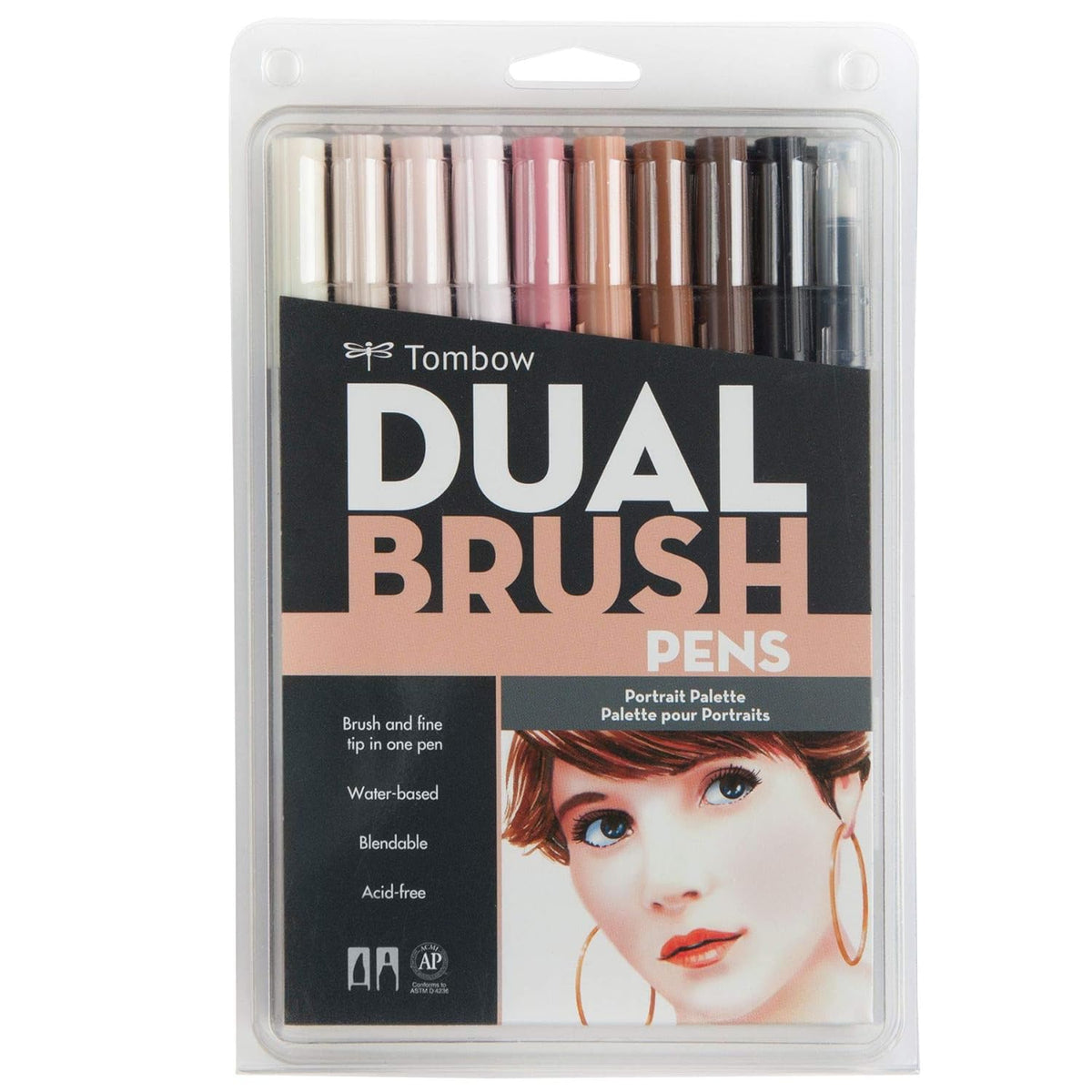 Tombow ABT Brush Pen Set Portrait Dual Tip set of 10
