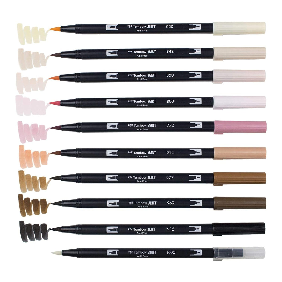 Tombow ABT Brush Pen Set Portrait Dual Tip set of 10