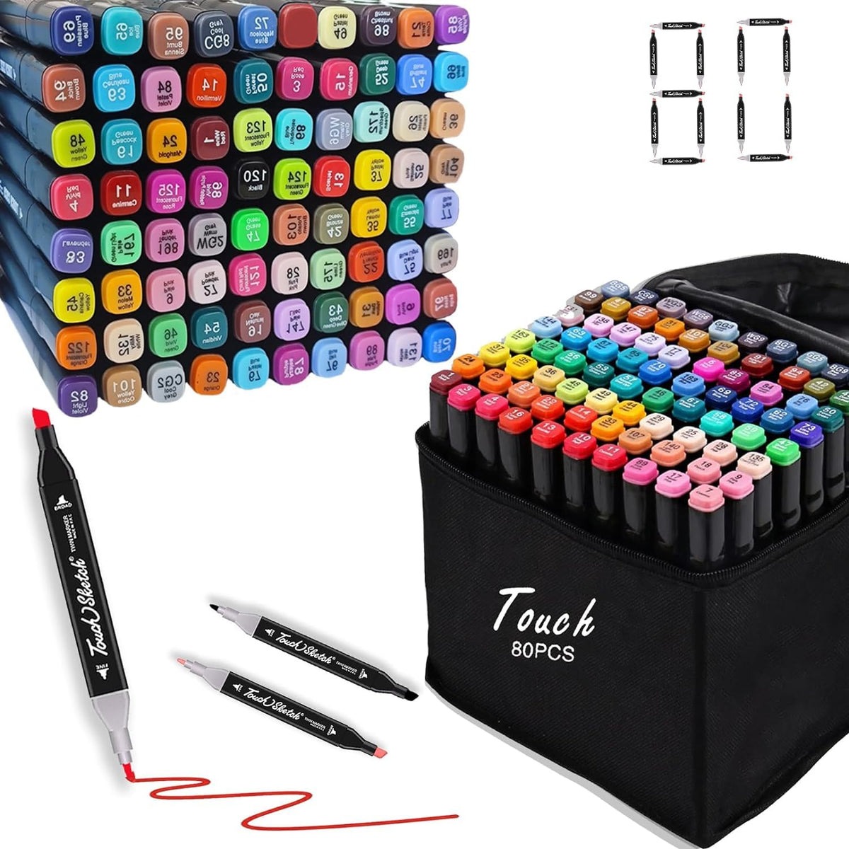 Touch Cool Alcohol Marker Sets 80 Colours