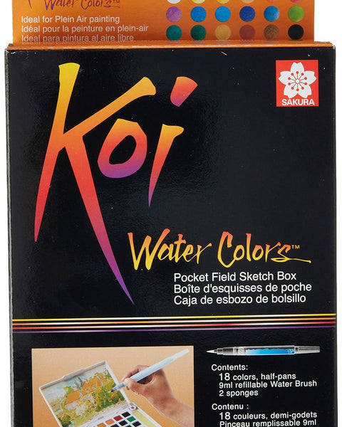 SK Koi Watercolour Cakes Half Pan Set of 18