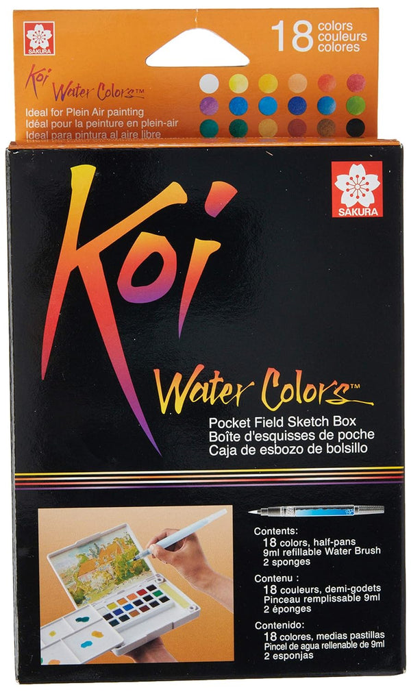 SK Koi Watercolour Cakes Half Pan Set of 18