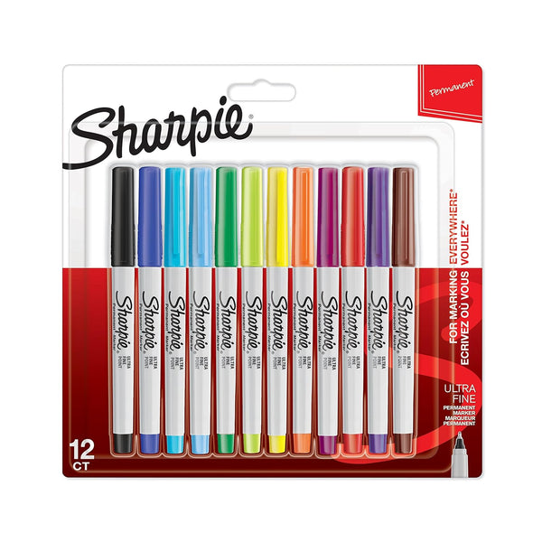Sharpie Permanent Marker Ultra Fine Set of 12