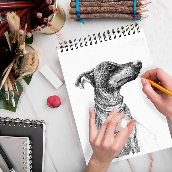 Anupam Sketcho Portrait Side Wiro140GSM A4 50 Sheets