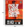 Anupam Acrylic Painting Sheets Loose Sheet Pack A3, 400 GSM, 5 Sheets