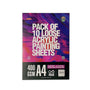 Anupam Acrylic Painting Sheets Loose Sheet Pack A4, 400 GSM, 10 Sheets