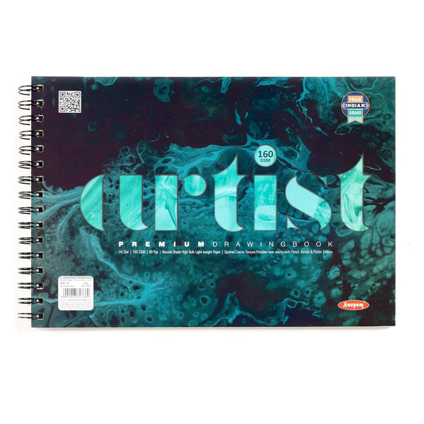 Anupam Sketch Book Spiral A4, 160 GSM, 40 Sheets
