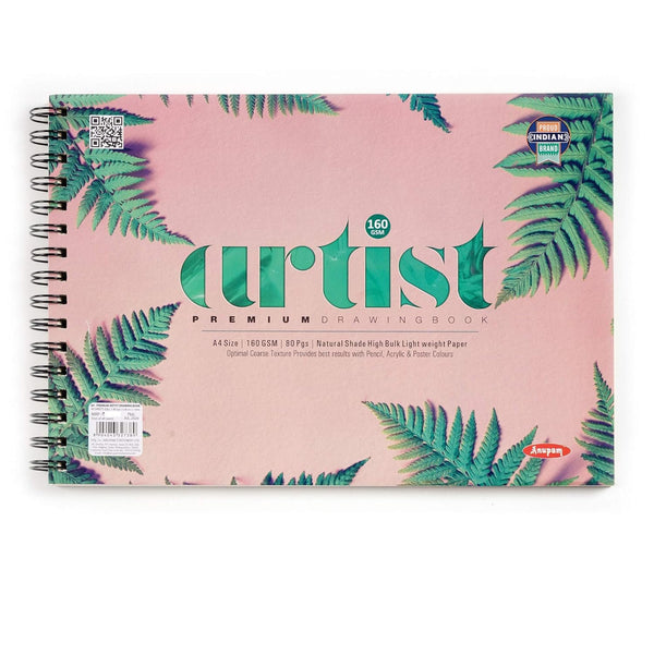 Anupam Sketch Book Spiral A4, 160 GSM, 40 Sheets