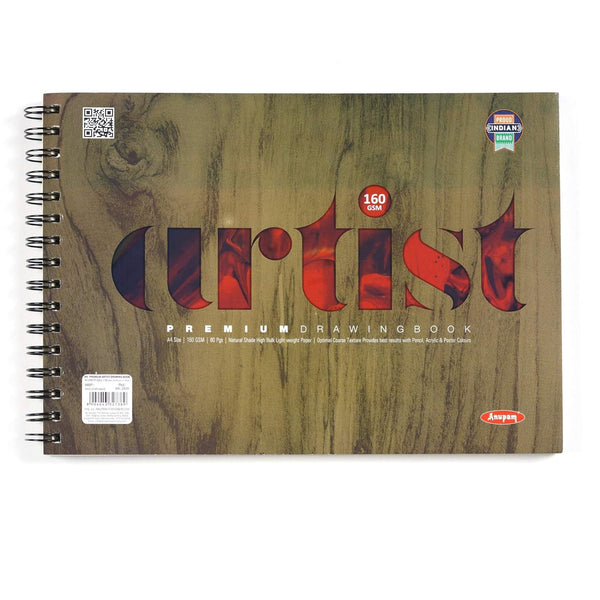 Anupam Sketch Book Spiral A4, 160 GSM, 40 Sheets